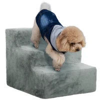 Scala per cani a 3 gradini scala per gatti scala antid..escaliers dla ..45 x 35 x 35 cm grigio chiaro