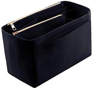 Organizzatore di borse in feltro con contenitore per carte di credito, organizzatore di tasche per signore grande beige con chiusura a rittensione