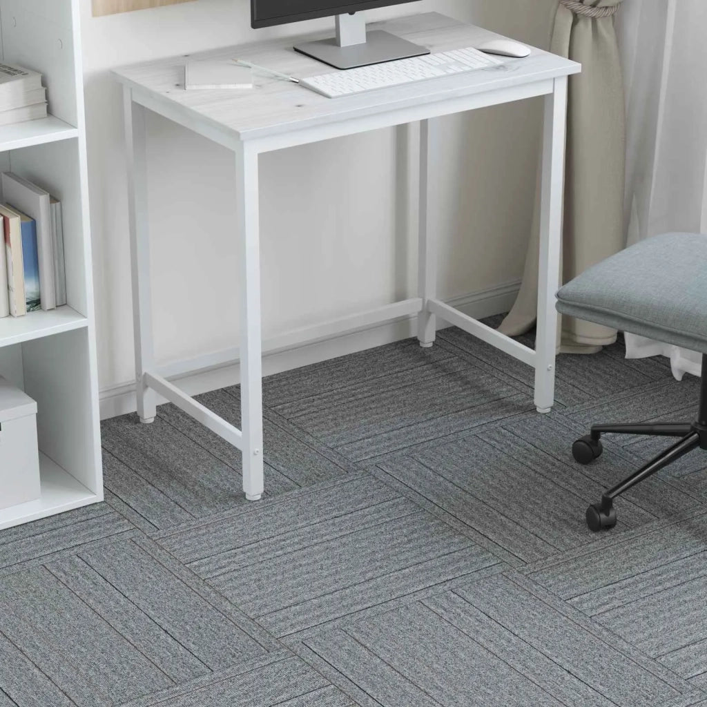 Piastrella per Tappeto Grigio chiaro con strisce 50 x 50 cm CFW6191081