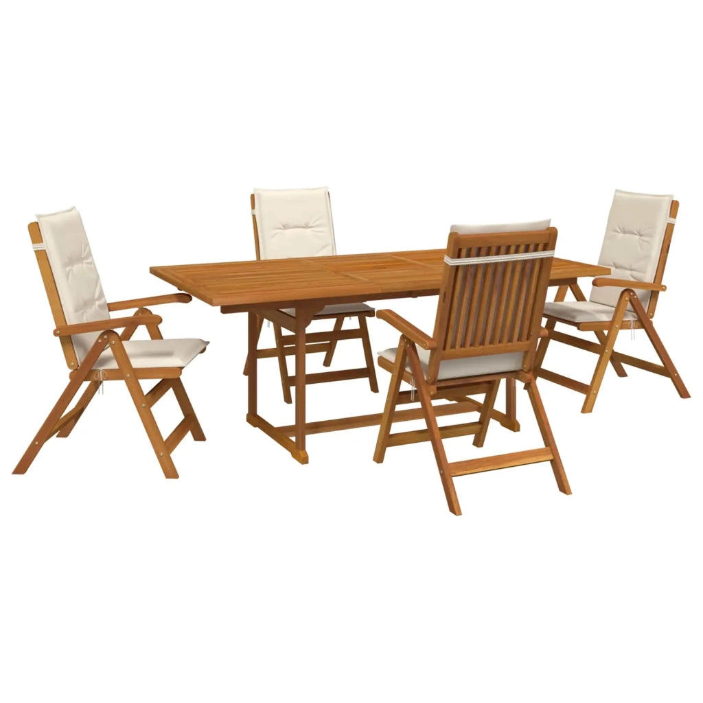 Set da pranzo da giardino 5 pezzi Naturale 3434518
