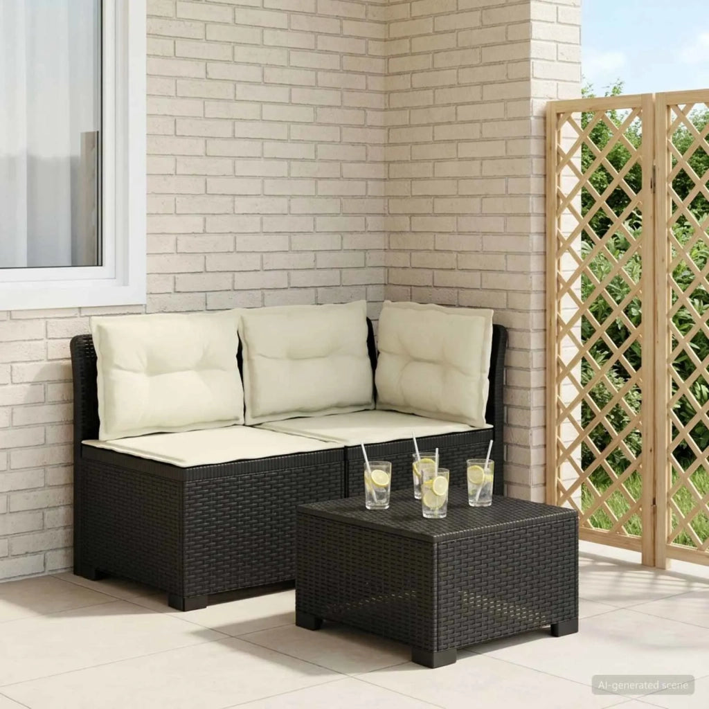 Divano da Giardino a 2 Posti con Cuscini Aspetto Rattan PP 8011940