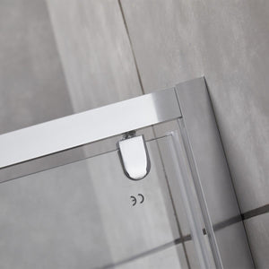 Porta Parete Doccia 110 cm 2 Ante Saloon in Cristallo Trasparente 6mm H195 Bonussi Giuly