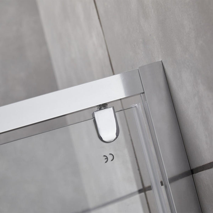 Porta Parete Doccia 110 cm 2 Ante Saloon in Cristallo Trasparente 6mm H195 Bonussi Giuly