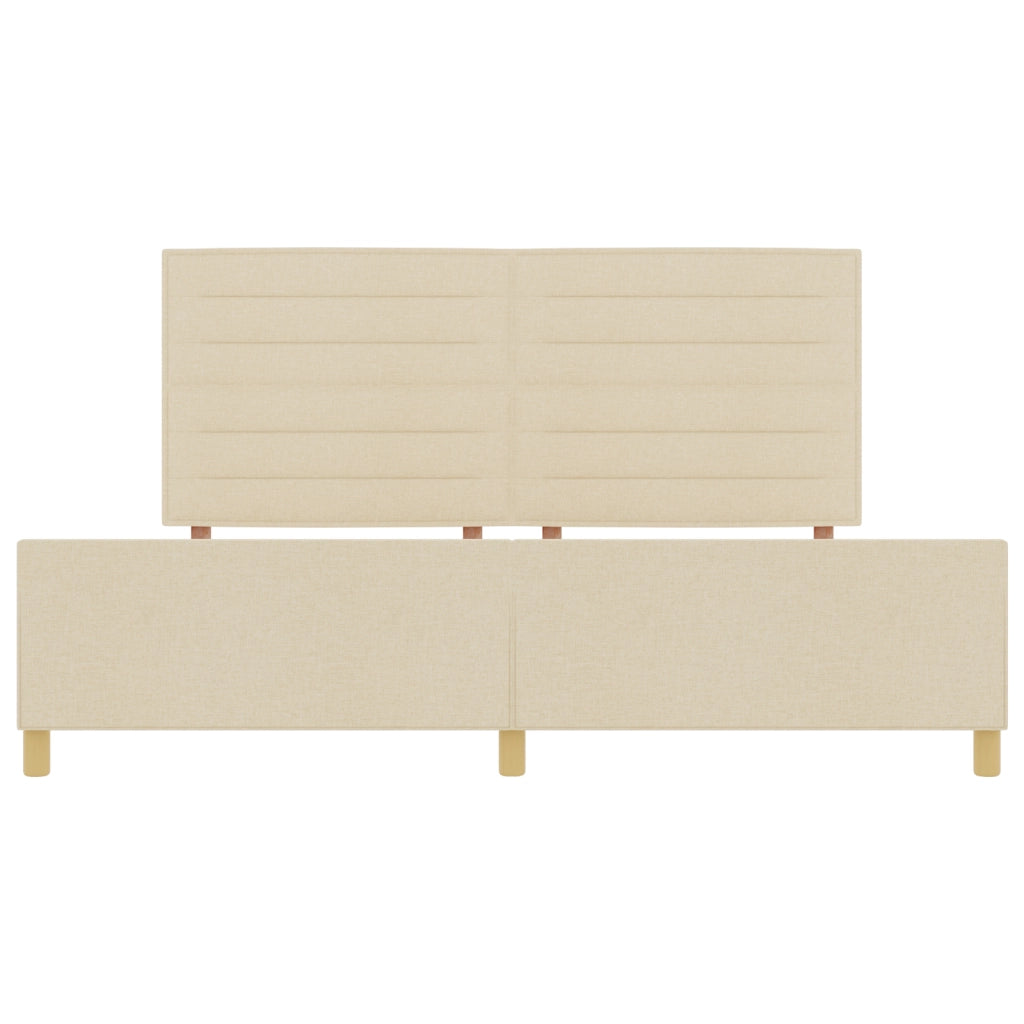 Letto in tessuto panna  200x200 cm