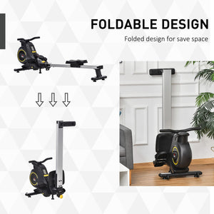 Vogatore Magnetico Pieghevole con Volano 8 Livelli e Monitor LCD Nero