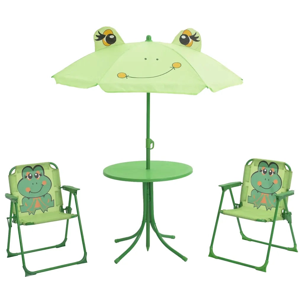 Set da Bistrot da Giardino per Bambini con Ombrellone Verde cod mxl 39990