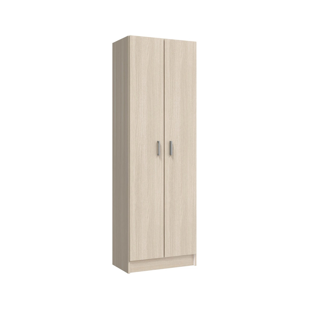 Aragorn, Armadio Multiuso 2 Ante 3 Ripiani, 59x180h cm Marrone Rovere