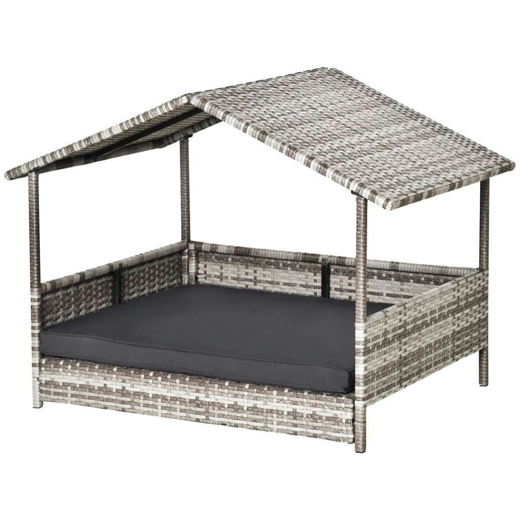 Cuccia per Cane per Interni con Cuscino Amovibile ¨C Zephmum ¨C Grigio 70x50x30