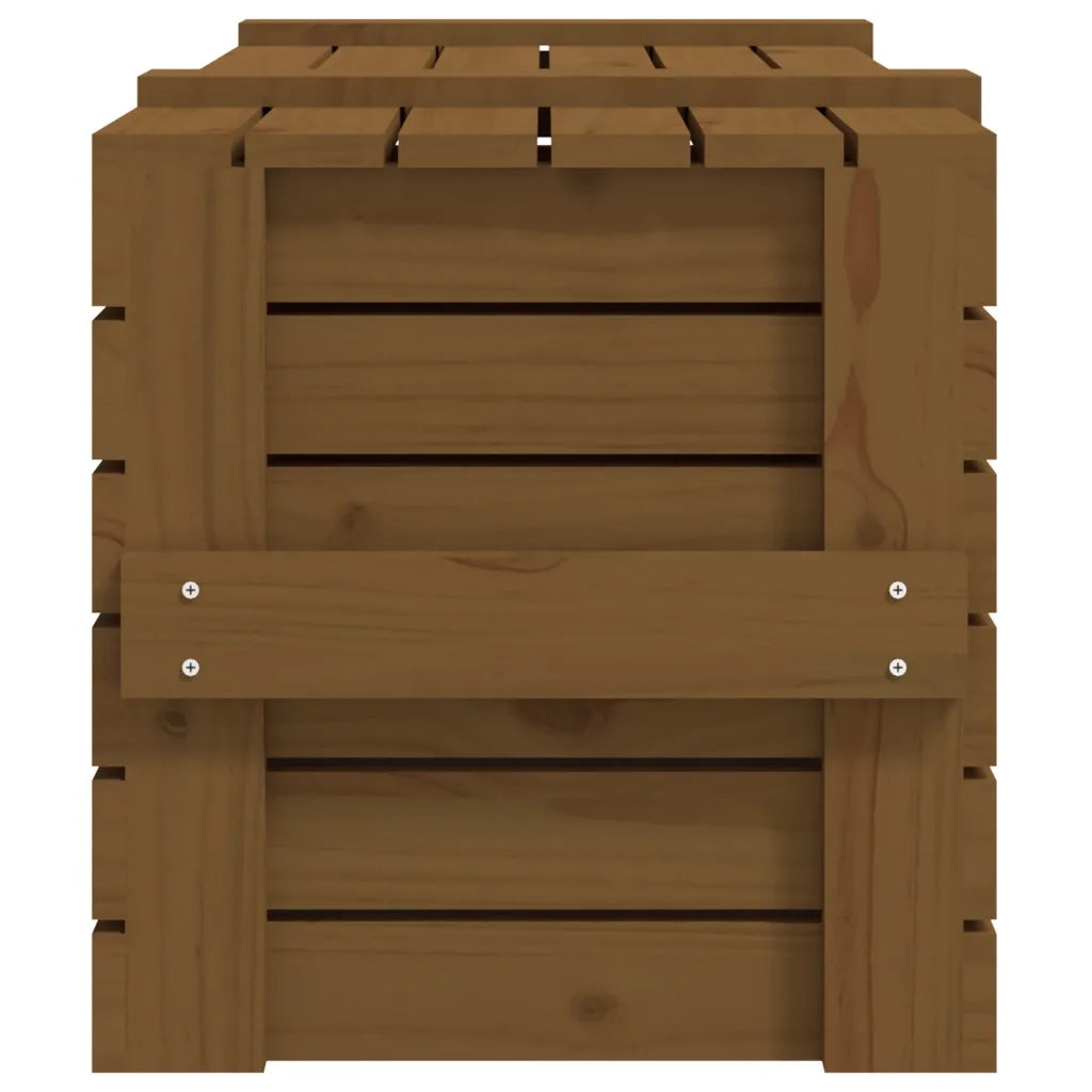 Contenitore Portaoggetti ambra 91x40,5x42cm Legno Massello Pino 825001