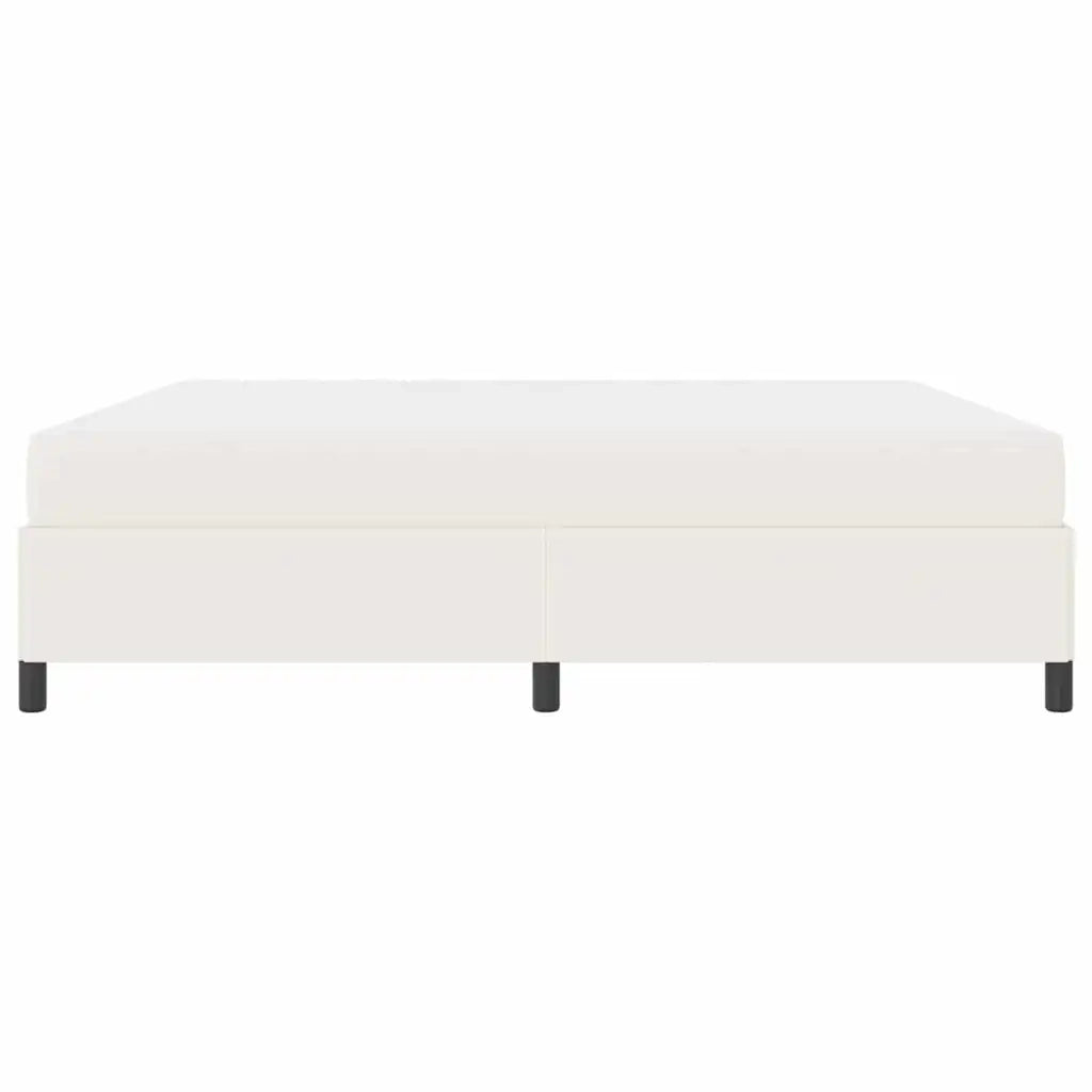 Struttura del letto con materasso Crema 200 x 200 cm Tessuto 3399142