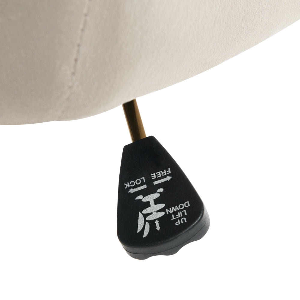 Sedia direzionale da ufficio Imbottitura spessa beige Regolazione dell'altezza del sedile Imbottitura girevole