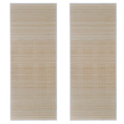 Tappeti Rettangolari in Bamb¨´ Naturale 2 pz 120x180 cm