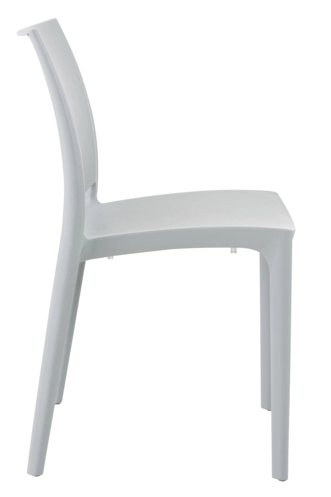 Sedia outdoor Maya impilabile grigio chiaro