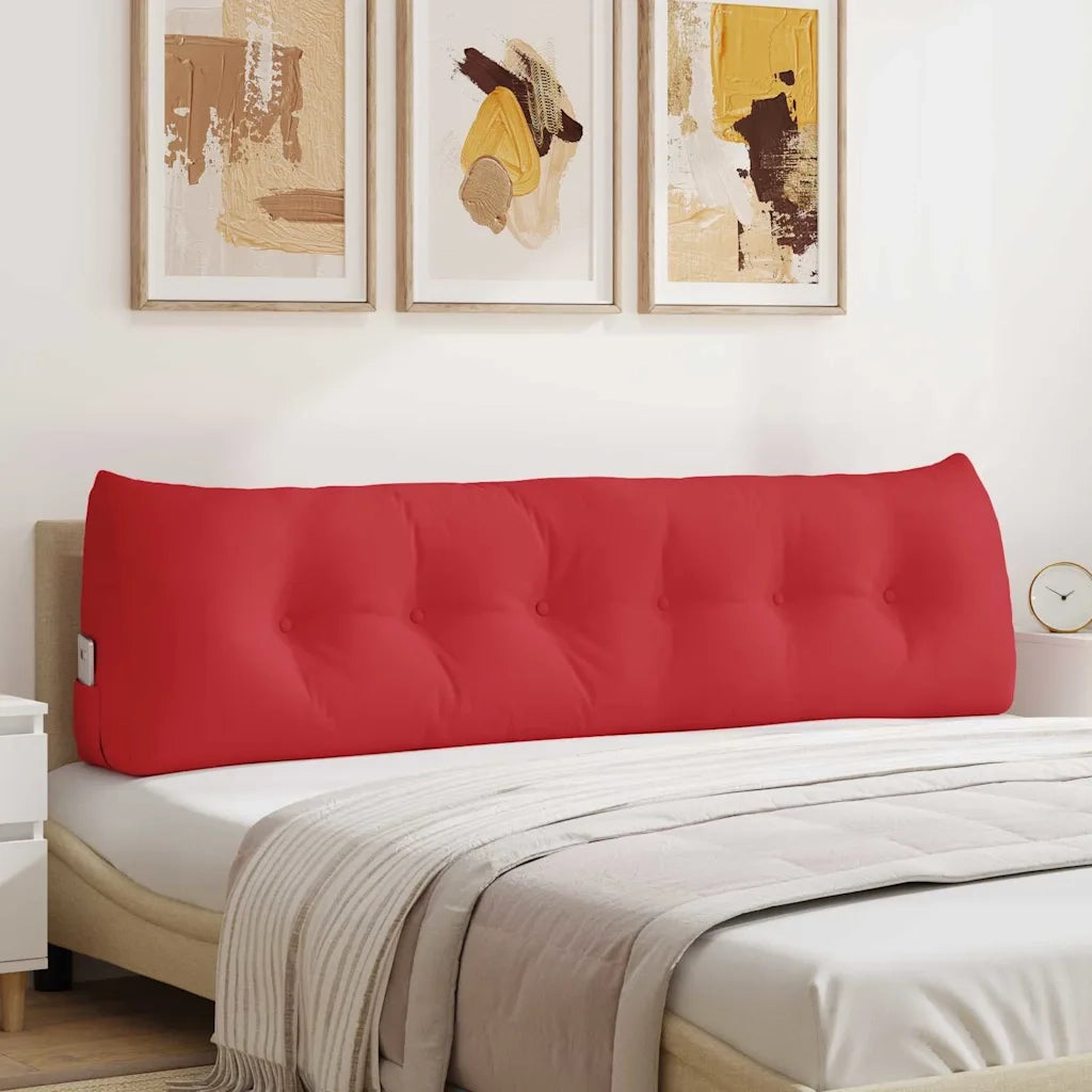 Cuscino per Schiena Rosso 180 x 24 x 50 cm Tessuto 42014569