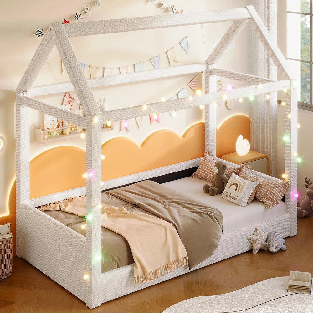 Letto giorno 90x200cm?- Xylo - imbottito LED beige