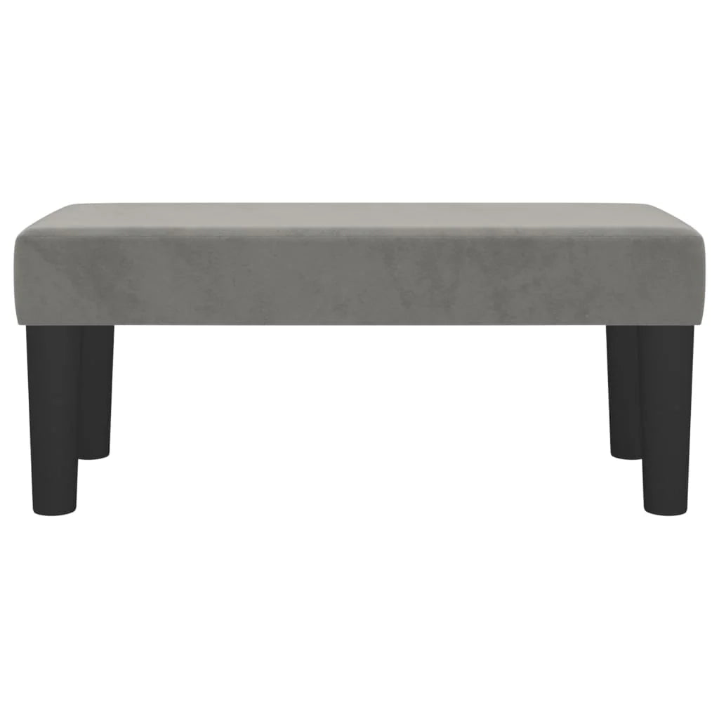 Panca 70 x 30 x 30 cm velluto grigio chiaro 02_0010654