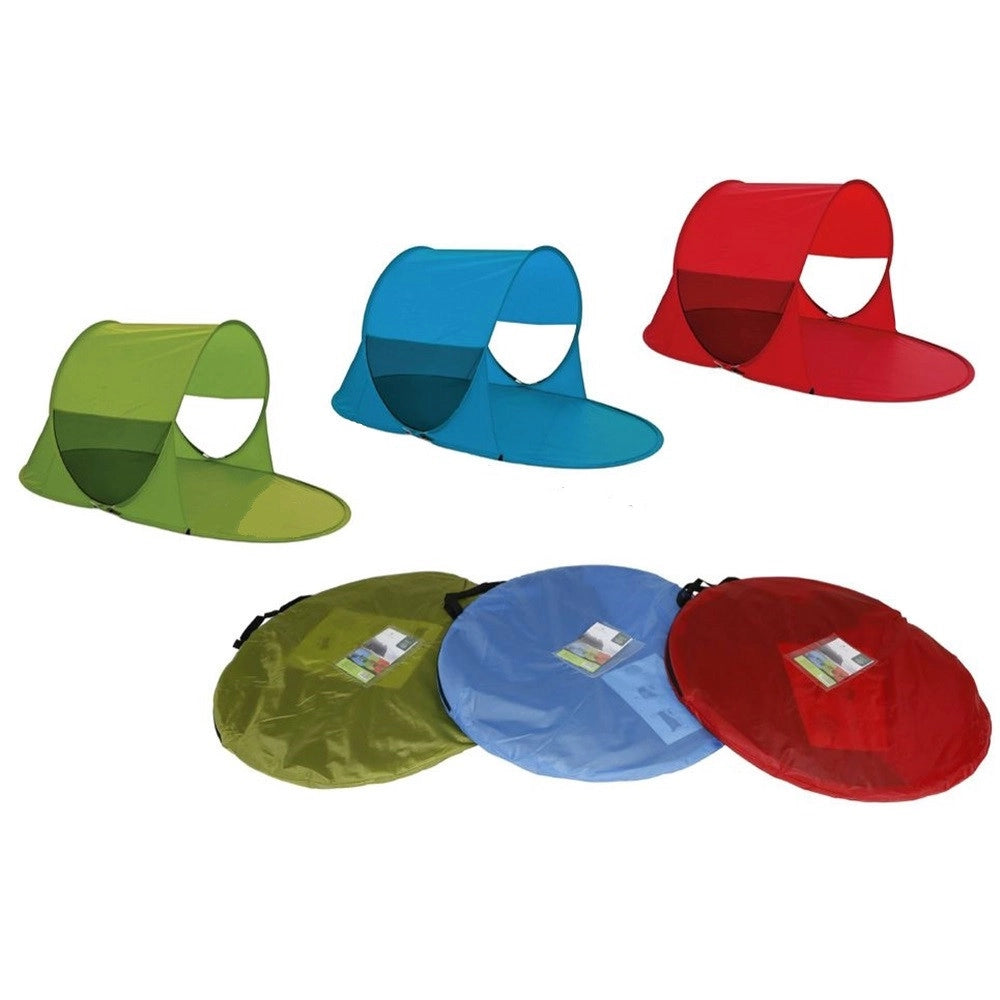 Trade Shop - Tenda Da Campeggio Con Parasole Stuoia Spiaggia Portatile 220 X 120 X 110 Cm 016570 -