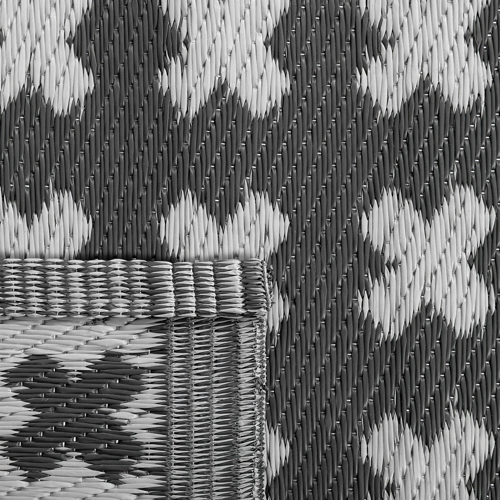 Tappeto da esterno Mat Nero Sintetico 90 x 180 cm Ecologico Moderno Minimalista