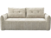 Divano dritto in tessuto texturizzato "Silvano" - 3 posti - Beige
