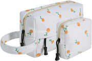 Borsa cosmetici per donna - Borse per il trucco - Borsa per il viaggio - Borsa in corduroy per il trucco - Borse per bambine