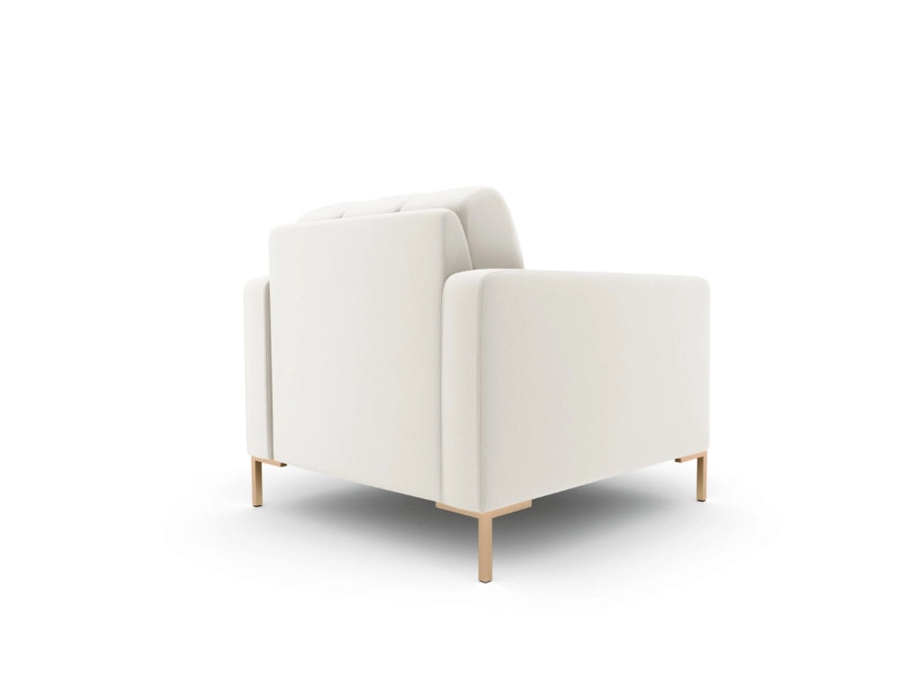 Cosmopolitan Design - Poltrona "Bali" in tessuto strutturato beige chiaro 