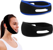 2 x cuscino anti-snurk kinband – ademend & regolabile