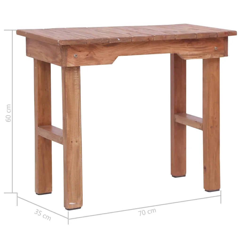 Tavolino da Salotto 70x35x60 cm in Legno Massello di Mogano 283915