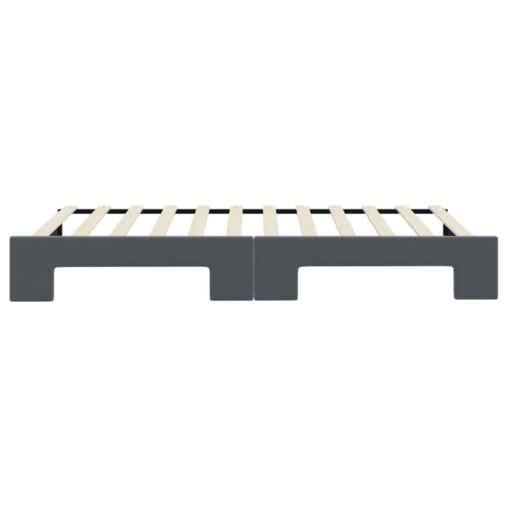 Divano letto | Sof¨¤ letto | Letto singolo Estraibile Grigio Scuro 100x200 Velluto