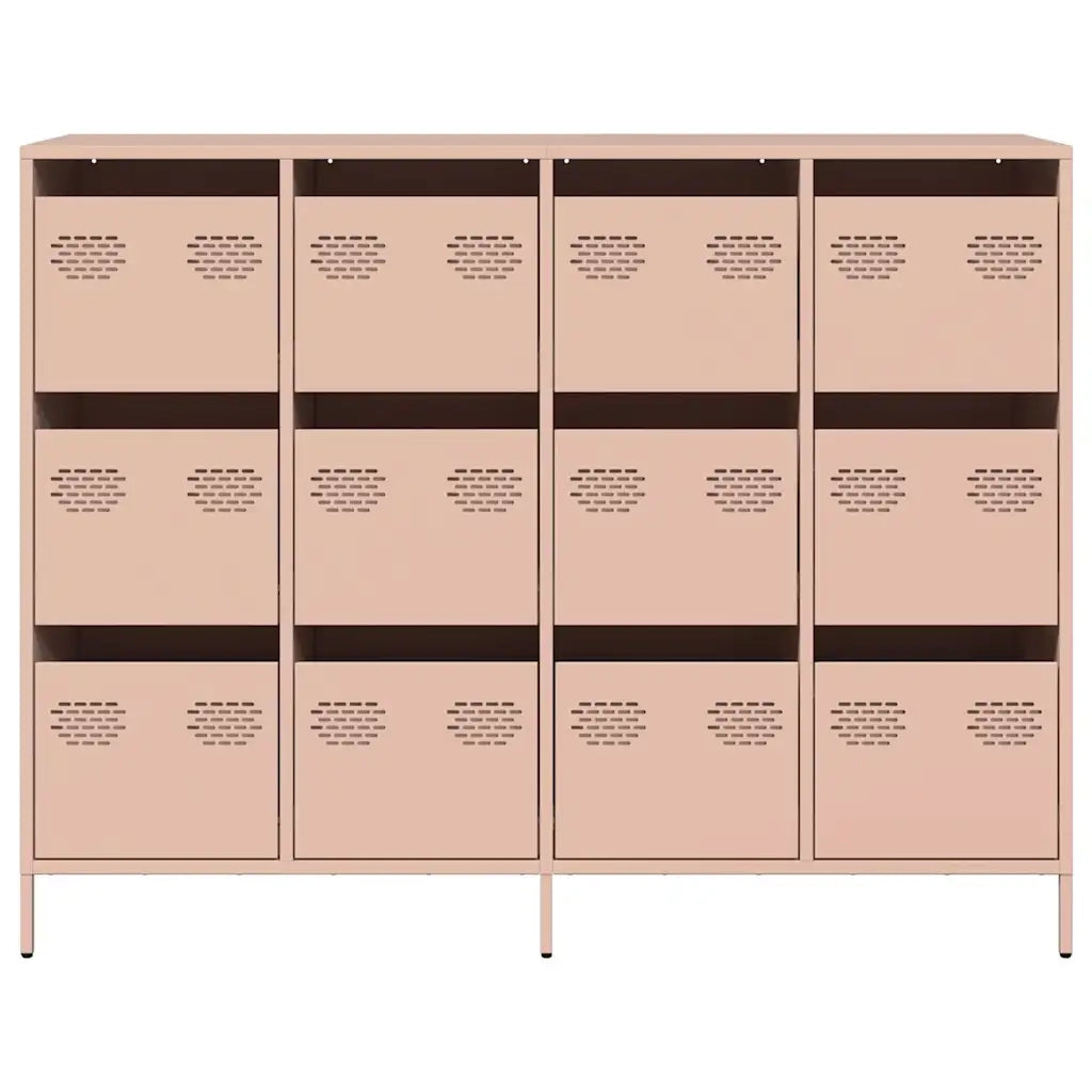 Credenza Rosa 135x39x103,5 cm in Acciaio Laminato a Freddo 3307174