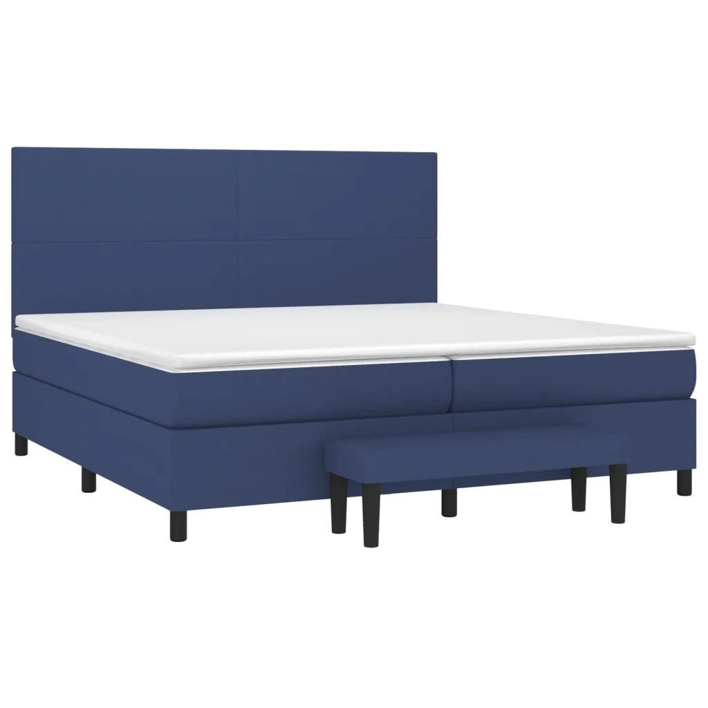Giroletto a Molle con Materasso Blu 200x200 cm in Tessuto cod mxl 59025