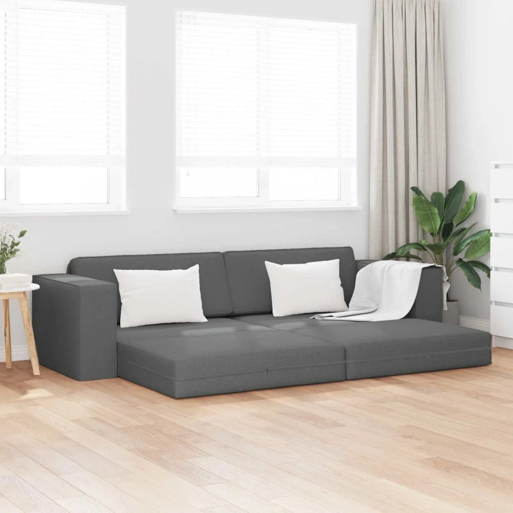 Divano letto Grigio scuro 245 x 78 x 77 cm Tessuto 4106716