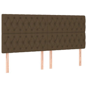 Testiera | Testata Marrone Scuro 200x7x118/128 cm Tessuto