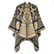 Nuovo scialle/sciarpa con stampa leopardata, scialle double-face in cashmere