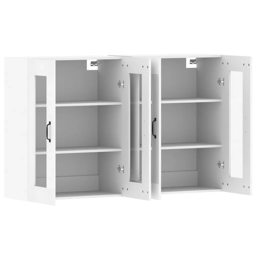 Armadietti a Parete 2 pz Bianchi in Legno Multistrato CFW2743821
