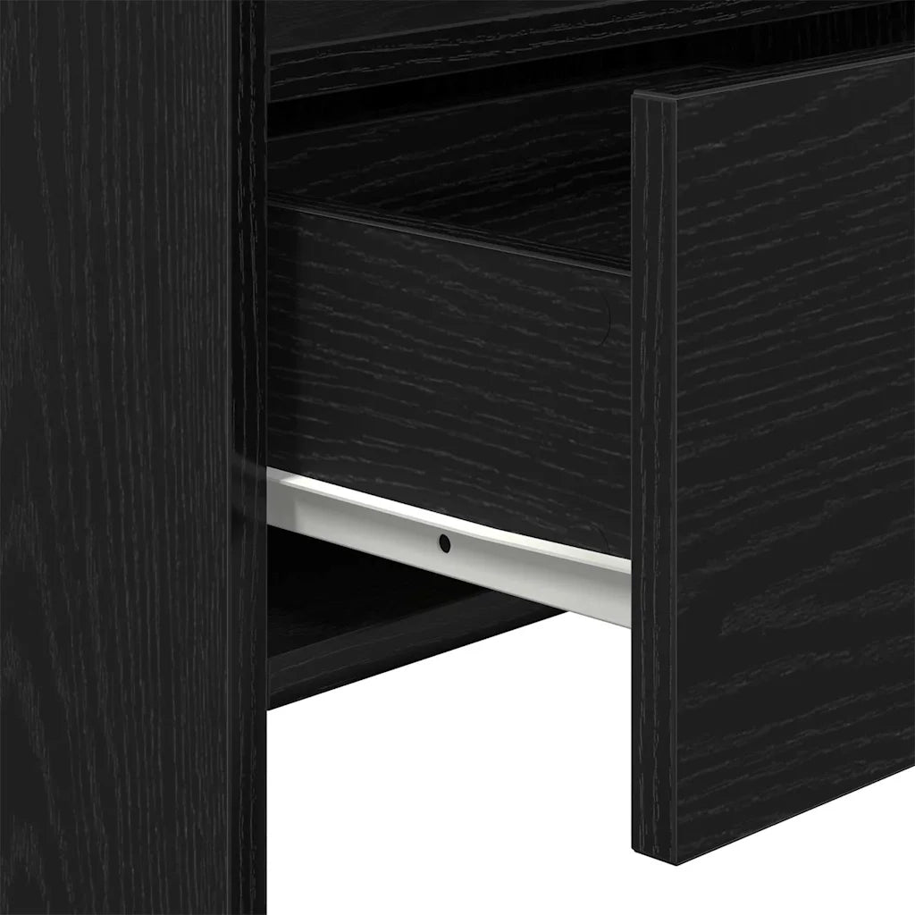 Credenza | Madia | Buffet da pranzo | Armadio da pranzo Rovere Nero 105 x 30 x 70 cm Legno multistrato