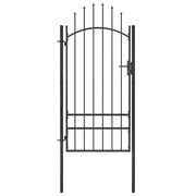 Cancello da Giardino Woerden in Acciaio 1x2 m Nero CFW6603612