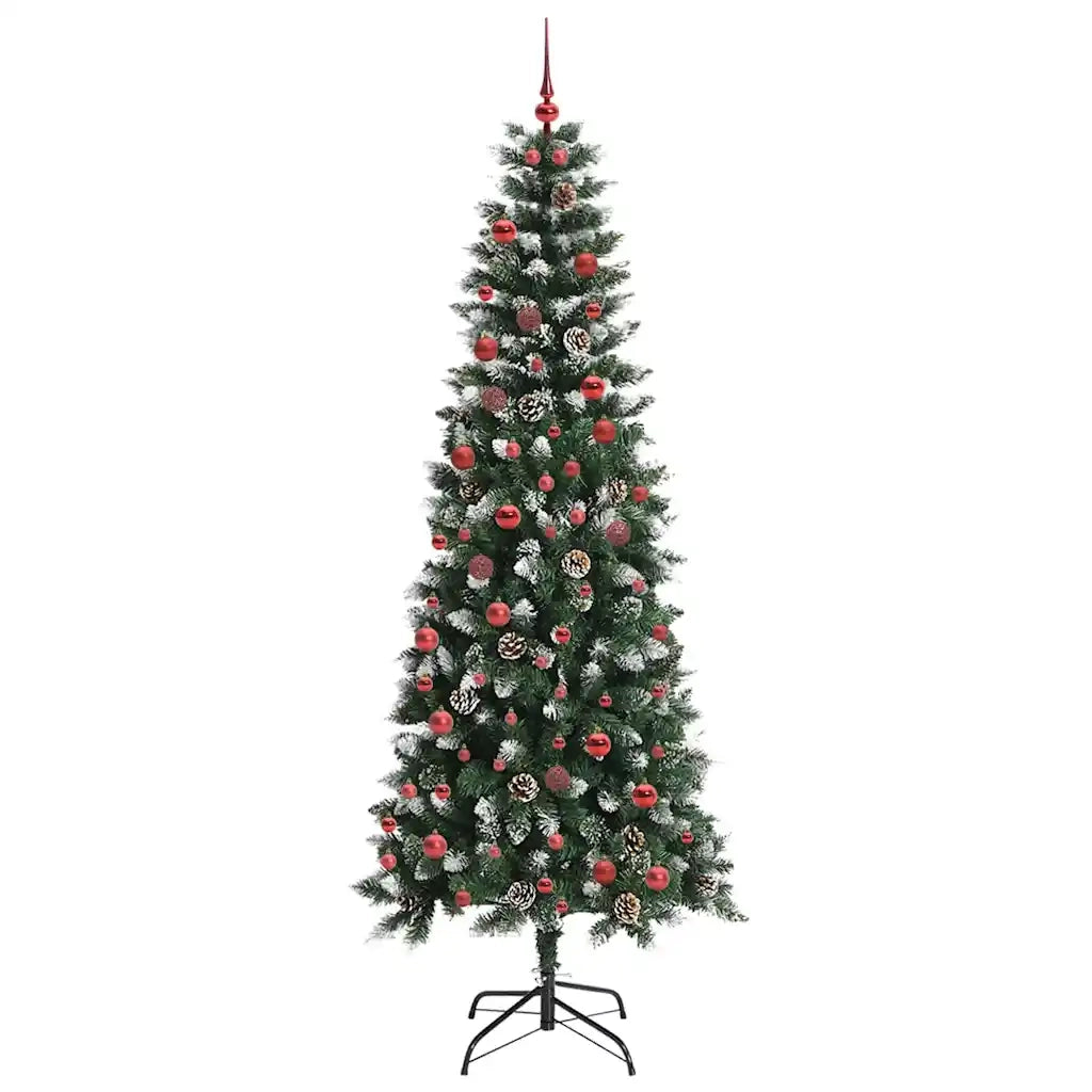 Albero di Natale Artificiale-Albero Natalizio con 300 LED Verde 210 cm 353194
