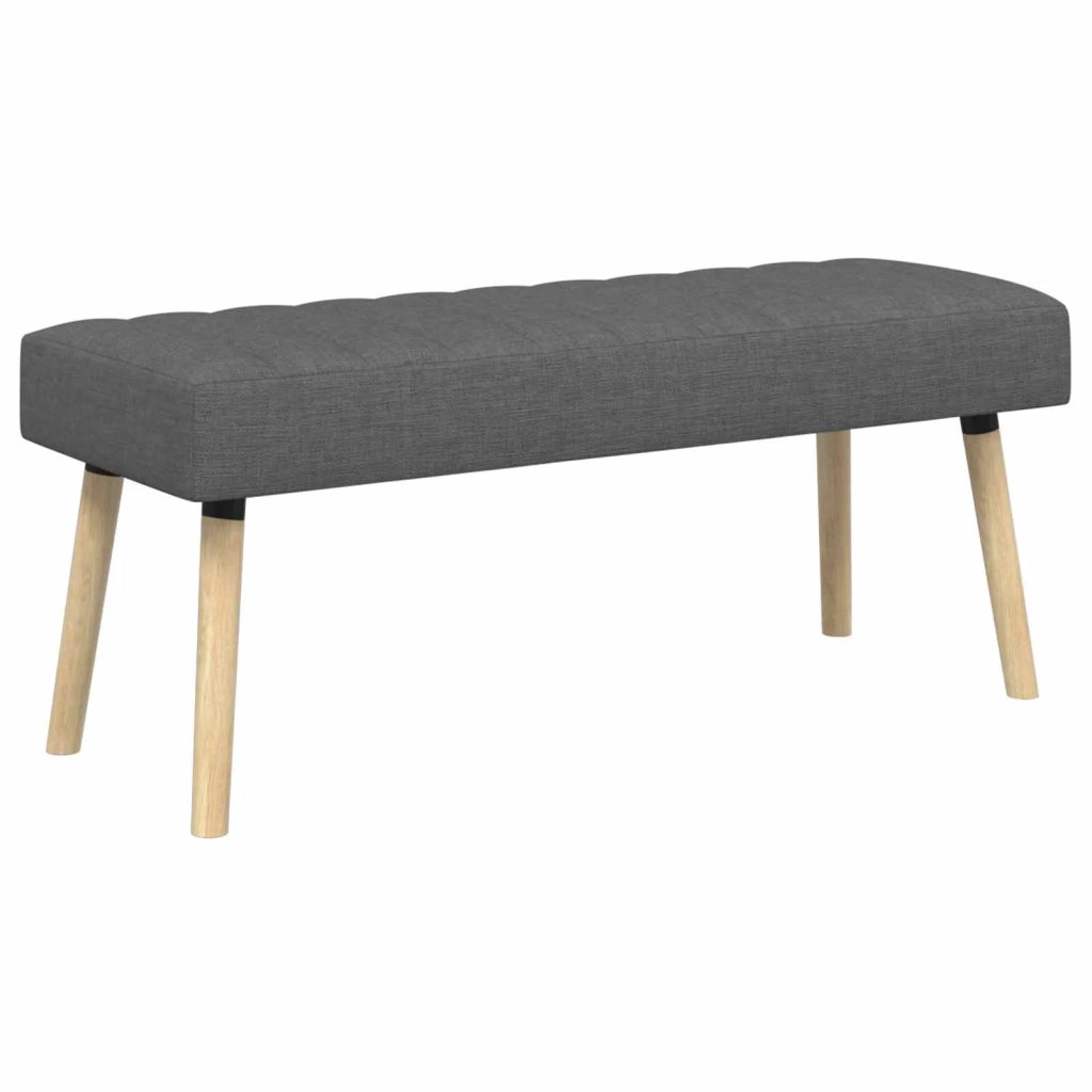 Panchina trapuntata a canale Grigio Scuro 110 x 40 x 46 cm 42038488