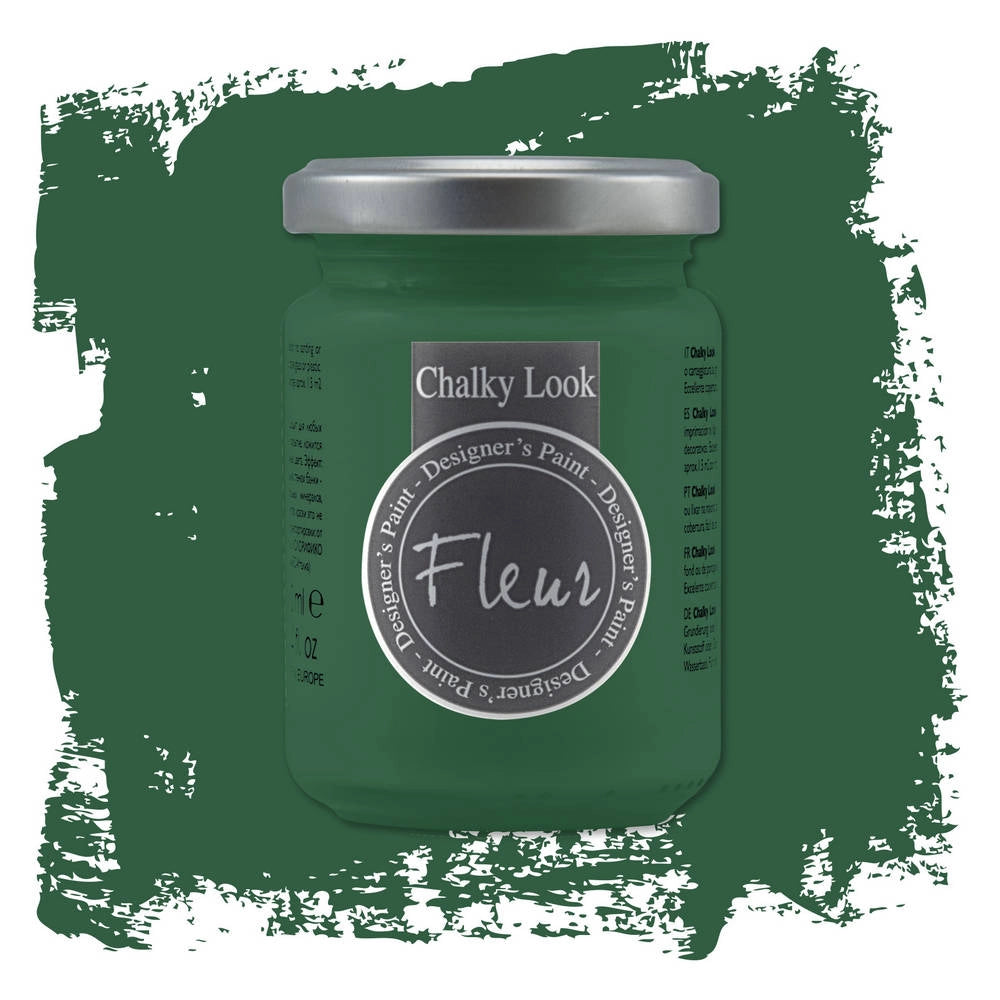 Fleur Pittura Chalky Look Colore Opaco Gessoso Shabby Legno Metallo Pareti Pelle Colore: The Green Queen, Formato: 130 ml