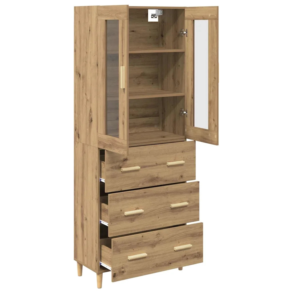 Credenza con cassetto Rovere artigianale 69,5 x 34 x 180 cm 3416002