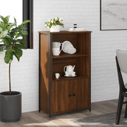 Credenza-Buffet-Armadio da cucina Rovere Marrone 62x32x103,5 cm in Legno Multistrato