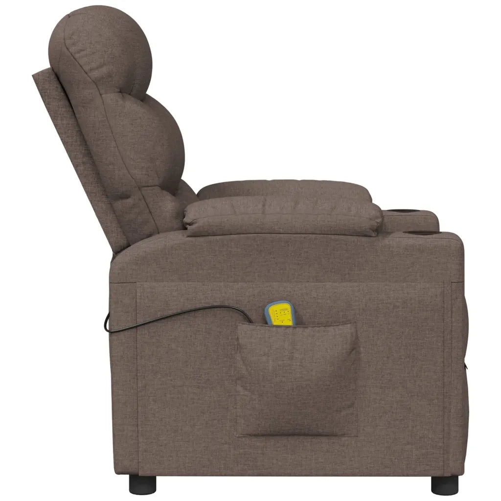 Poltrona Massaggiante Elettrica Tortora in Tessuto cod mxl 32258