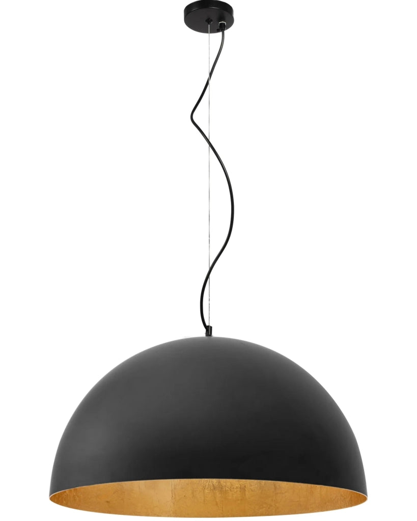 Lampada Da Soffitto Pensile Vasca Metallico Nera 50 Cm