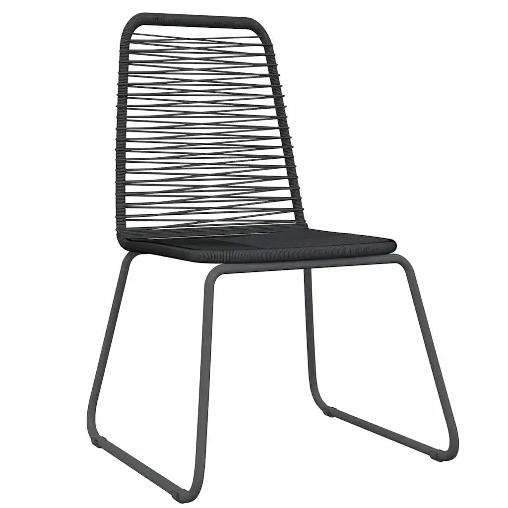 Set Mobili da Pranzo per Giardino 3 pz Nero cod mxl 32822