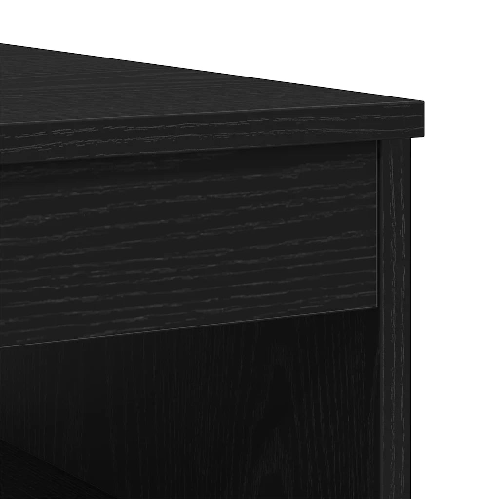 Cassettiera Rovere Nero 40x50x76 cm in Legno Multistrato 862009