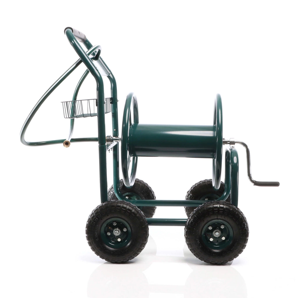 Carrello avvolgitubo da giardino con manovella e attacco per tubo, avvolgitubo, per tubi da 3/4" (19 mm) lunghi max 70m, irrigazione giardino