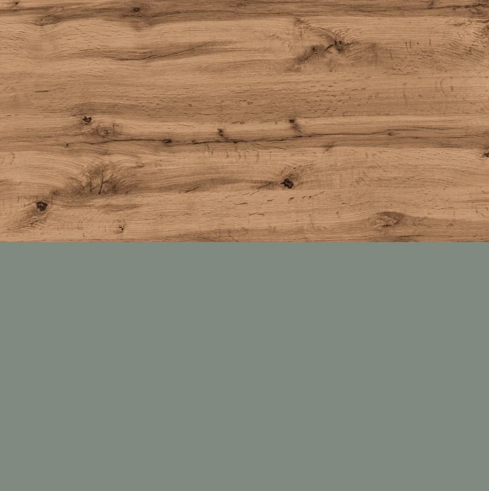 Composizione doppio lavabo 7 pezzi VENERE quercia / salvia