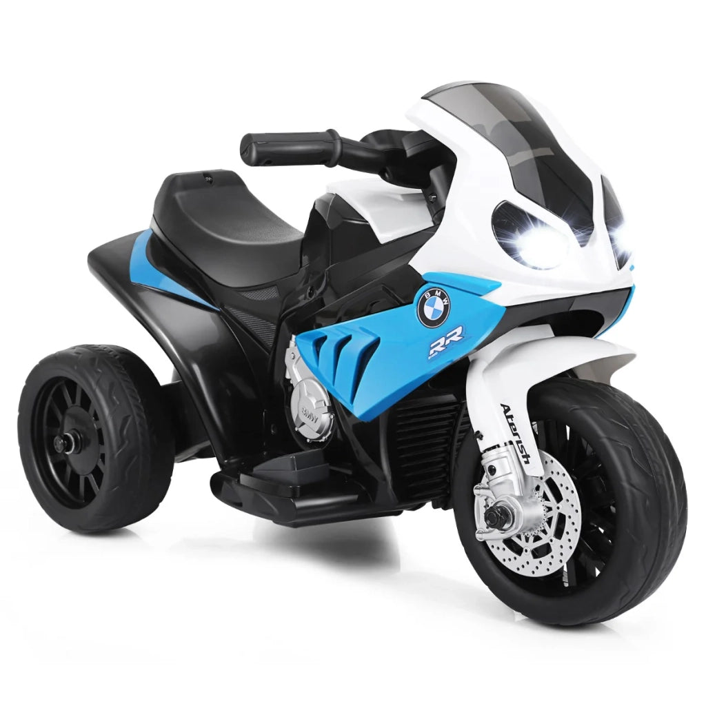 Set di 1 moto elettrica per bambini 66 x 37 x 44,5 cm sedile ergonomico 3 ruote stile moderno PP blu 20_0020106