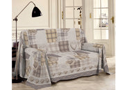 Telo Arredo Linea Pensieri Delicati In 100% Cotone Disegno Love Mountain - Matrimoniale - Beige