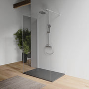 Doppio walk-in cromato 90x100 cm vetro 8mm trasparente anticalcare h200 | Keros